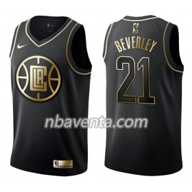 Camiseta Hombre Los Angeles Clippers Patrick Beverle 21 Nike Negro Golden Edition Swingman